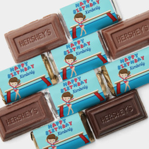Gymnastics Girl Cute Gymnast Custom Birthday Party Hershey's Miniatures