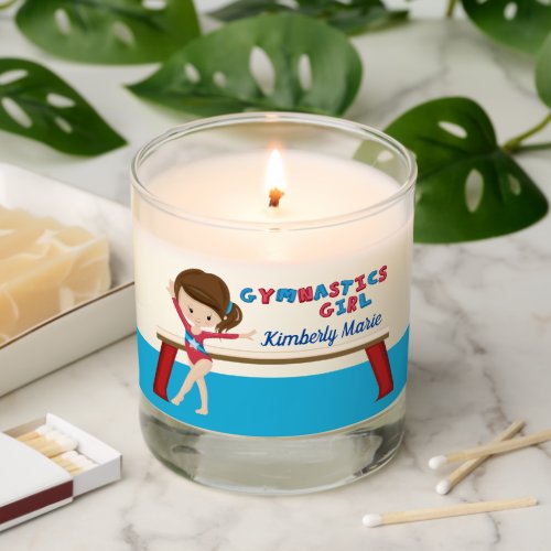 Gymnastics Girl Cute Personalized Gymnast Scented Candle