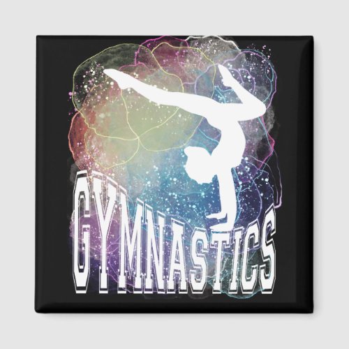 Gymnastics Girl Handstand Watercolor Magnet