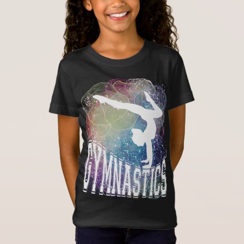 Gymnastics Girl Handstand Watercolor T_Shirt