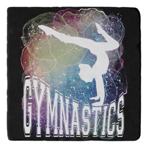 Gymnastics Girl Handstand Watercolor Trivet