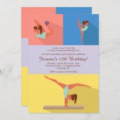 Gymnastics Girl Invitation (Front/Back)