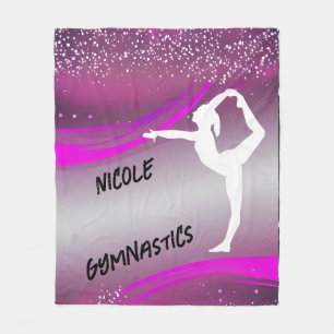 Gymnastics Girl Personalized Fleece Blanket