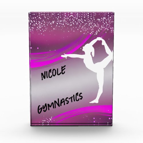 Gymnastics Girl Personalized   Photo Block