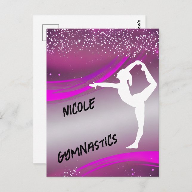 Gymnastics Girl Personalized  Postcard (Front/Back)