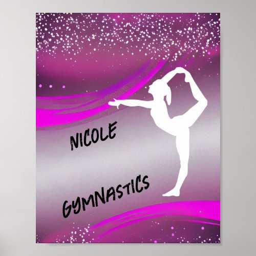Gymnastics Girl Personalized    Poster