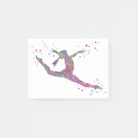 Gymnastics girl post-it notes