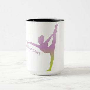 Gymnastics Girl Stylish Girly Color Silhouette Mug