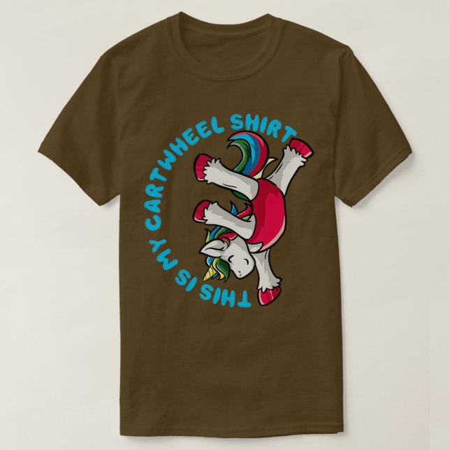 Gymnastics Girl This Is My Cartwheel Shirt Unicorn (Design Front)