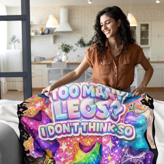 Gymnastics Girl Too Many Leos? I Don't Think So Fleece Blanket (Creator Uploaded)