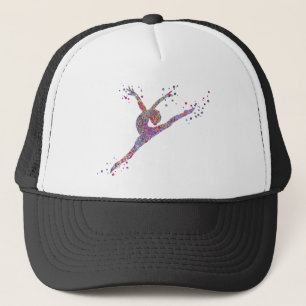 Gymnastics girl trucker hat