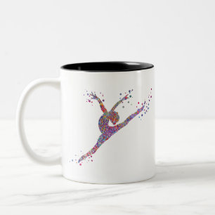 Gymnastics girl Two-Tone coffee mug