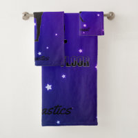 Gymnastics Girls 3-Piece Stars Towel Set w / Name!