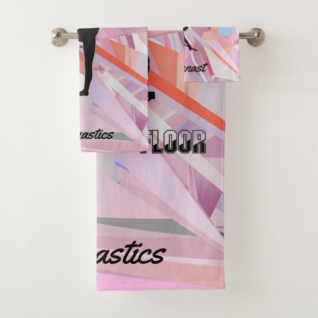 Gymnastics Girls 3-Piece Towel Set w / Her Name! (Insitu)
