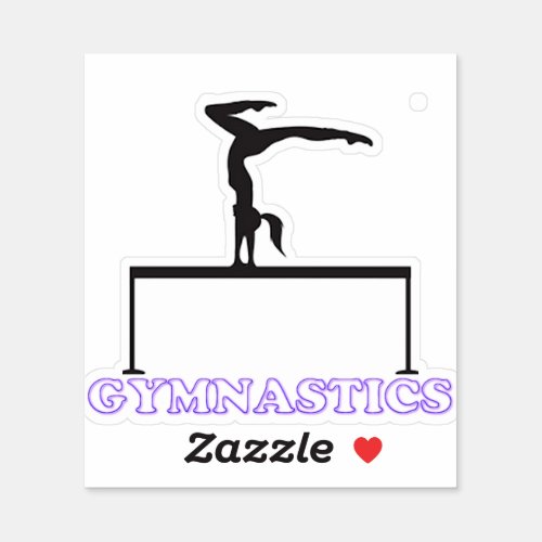 Gymnastics Girls Balance Beam Sticker