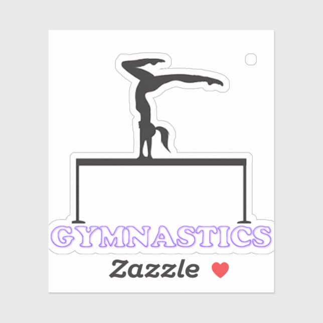Gymnastics Girls Balance Beam Sticker (Sheet)