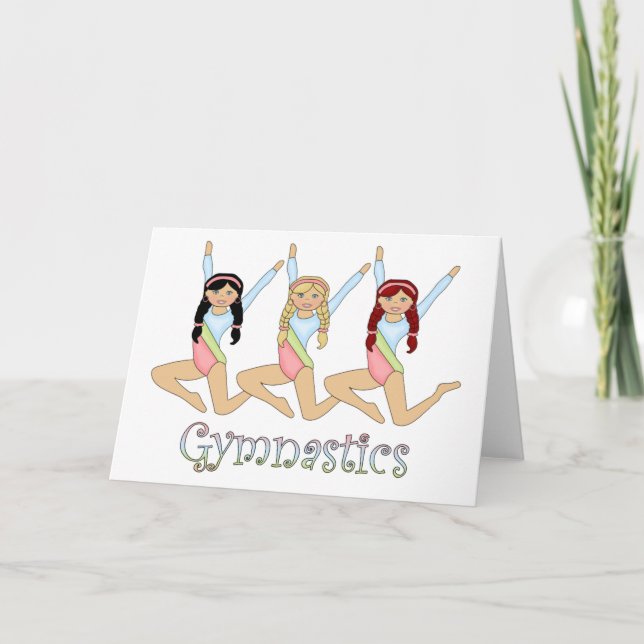 gymnastics girls card (Front)