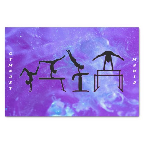 Gymnastics Girls Galaxy Tissue Paper