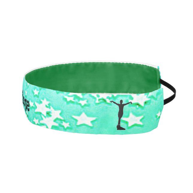 Gymnastics Girls Green / Aqua Non-Slip Headbands (Right)