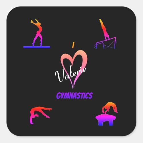 Gymnastics Girls I Love Gymnastics Stickers