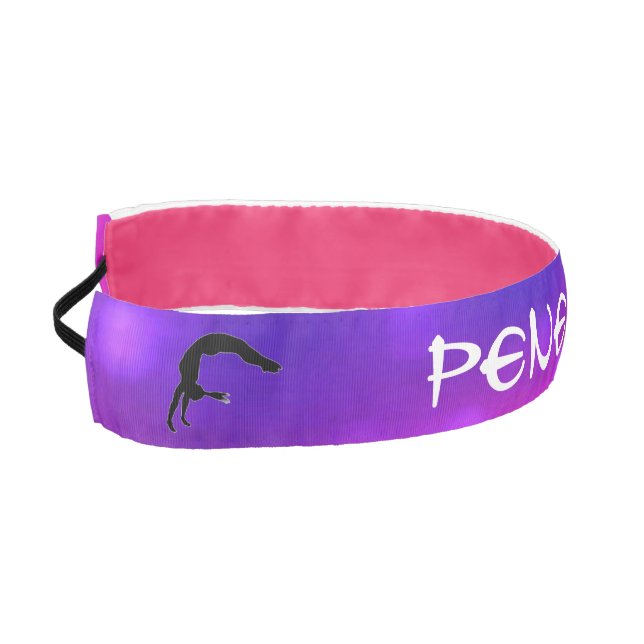 Gymnastics Girls Personalized Non-Slip Headbands (Left)