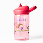 Gymnastics Girls Personalized  Water Bottle<br><div class="desc">This personalized gymnastics water bottle part of a matching set of gymnastics accessories. Your little girl is going to enjoy every moment of her gymnastics journey. This design features the colors of the rainbow with special emphasis on pink and purple. You will find lovely gymnasts on and off the balance...</div>