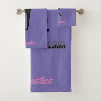 Gymnastics Girls  Pink Purple Towel Set w / Name!