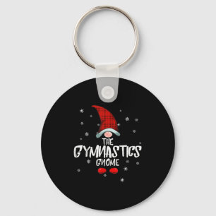 Gymnastics Gnome Family Christmas Pajama Gymnastic Keychain