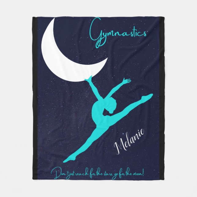 Gymnastics Go For The Moon   Fleece Blanket (Front)