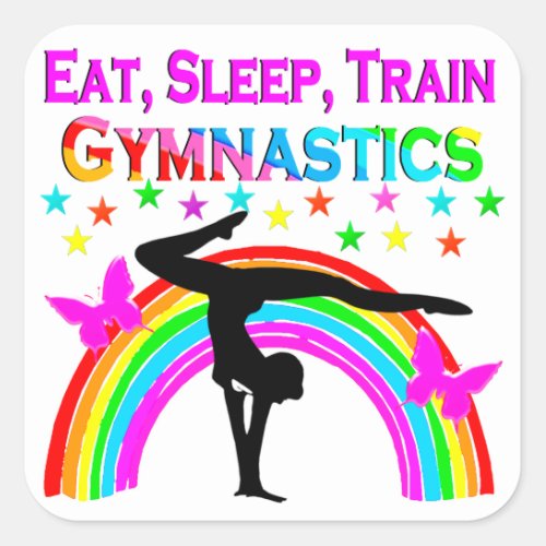 GYMNASTICS GOALS AND DREAMS SQUARE STICKER