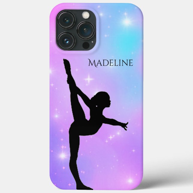 Gymnastics Gradient Phone Case w/ Name of Gymnast (Back)