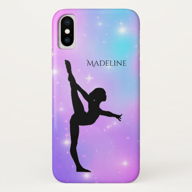 Gymnastics Gradient Phone Case w/ Name of Gymnast (Back)