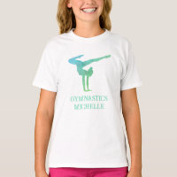 Gymnastics Green Glitter Custom Name