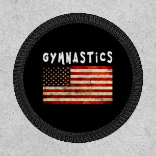 Gymnastics Grunge American USA Flag Patch