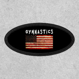 Gymnastics Grunge American USA Flag Patch