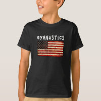Gymnastics Grunge American USA Flag