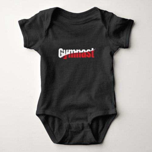Gymnastics _ Gymnast Abstract Word Art Swish Baby Bodysuit