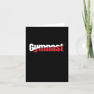 Gymnastics - Gymnast Abstract Word Art Swish Card