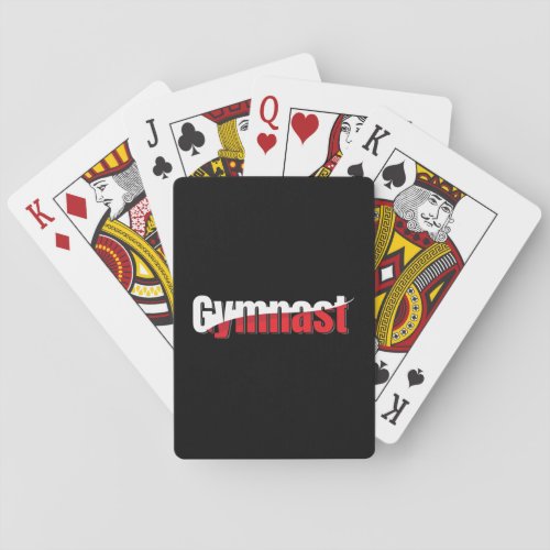 Gymnastics _ Gymnast Abstract Word Art Swish Playing Cards