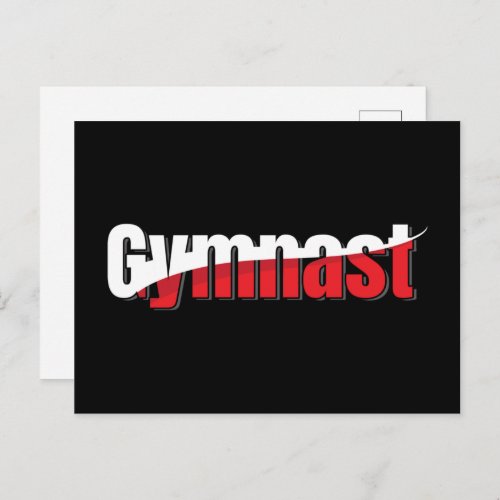 Gymnastics _ Gymnast Abstract Word Art Swish Postcard