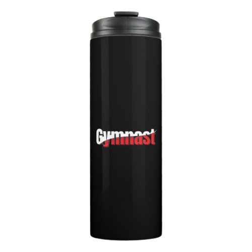 Gymnastics _ Gymnast Abstract Word Art Swish Thermal Tumbler