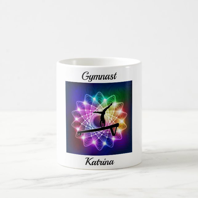 Gymnastics Gymnast Balance Beam Personalized Mug (Center)