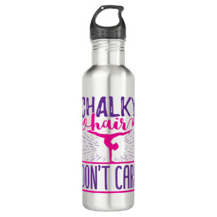 Gymnastics Gymnast Chalky Hair Don't Care Stainless Steel Water Bottle