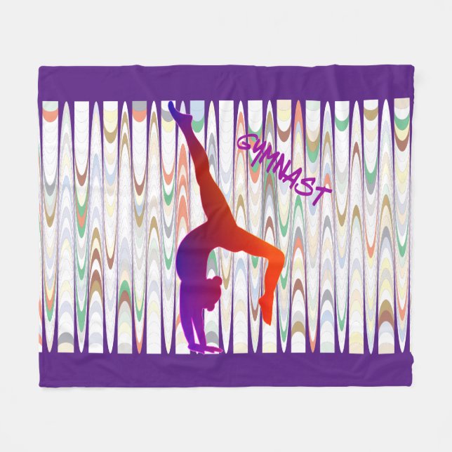 Gymnastics GYMNAST fleece blanket. (Front (Horizontal))