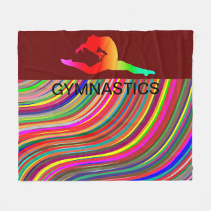 Gymnastics GYMNAST fleece blanket.
