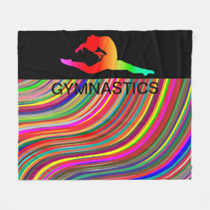 Gymnastics GYMNAST fleece blanket.