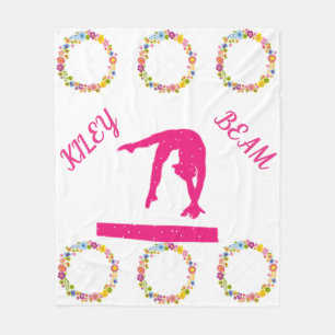 GYMNASTICS GYMNAST FLEECE BLANKET PERSONALIZED!