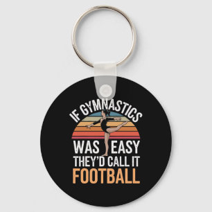 Gymnastics Gymnast Girl Cartwheel Black Uni-child Keychain