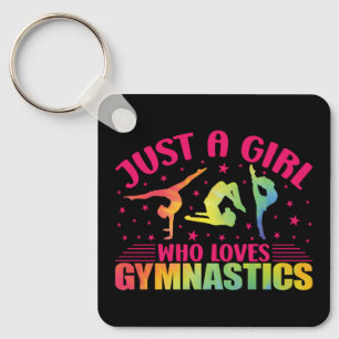 Gymnastics Gymnast Just a Girl Who Loves Gymnastic Keychain