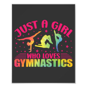 Gymnastics Gymnast Just a Girl Who Loves Gymnastic Photo Print